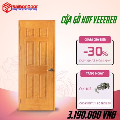 Cửa gỗ HDF Veneer đẹp - bền - rẻ